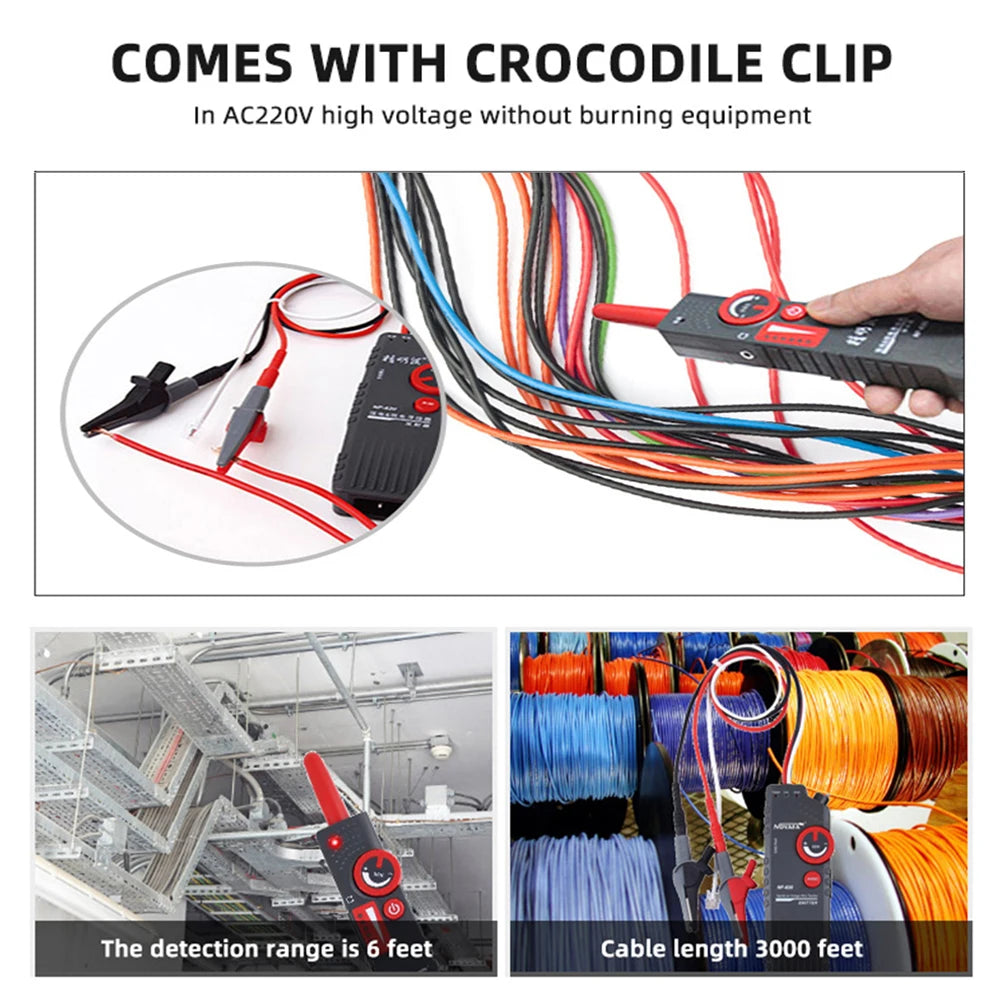 NOYAFA NF-820 Underground Cable Locator with Alligator Clip Anti-Interference High&Low Voltage Wire Locator Network Wire Tracker FUN GUYS SHOP   FUN GUY WORLD