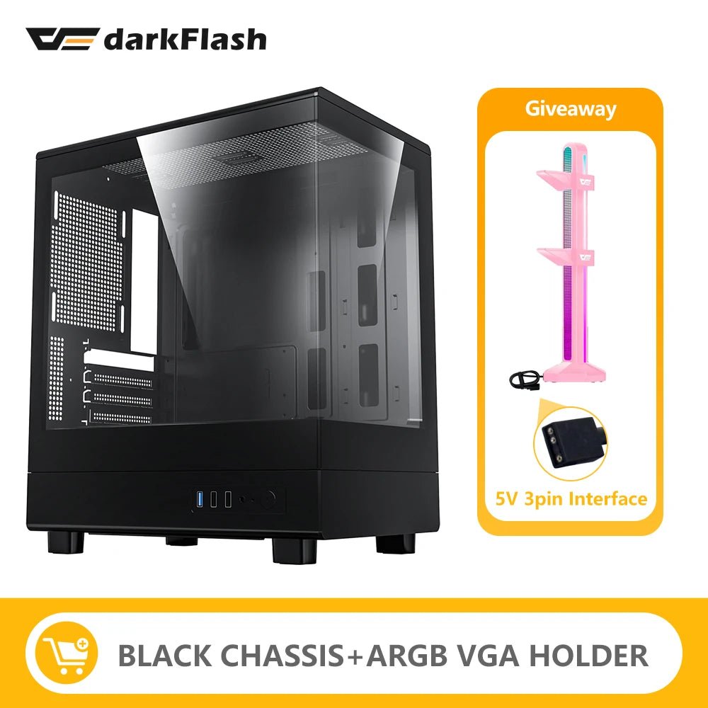 Darkflash DB330M PC Case M - ATX Desktop 270 ° Sea View Room Computer Case USB3.0 Double - Sided Transparent Glass Gamer Cabinet - FUN GUY WORLD FUN GUYS SHOP FUN GUY WORLD 14:173BLACK Chassis DL240  BLACK Chassis DL240 Darkflash DB330M PC Case M - ATX Desktop 270 ° Sea View Room Computer Case USB3.0 Double - Sided Transparent Glass Gamer Cabinet FUN GUYS SHOP FUN GUY WORLD