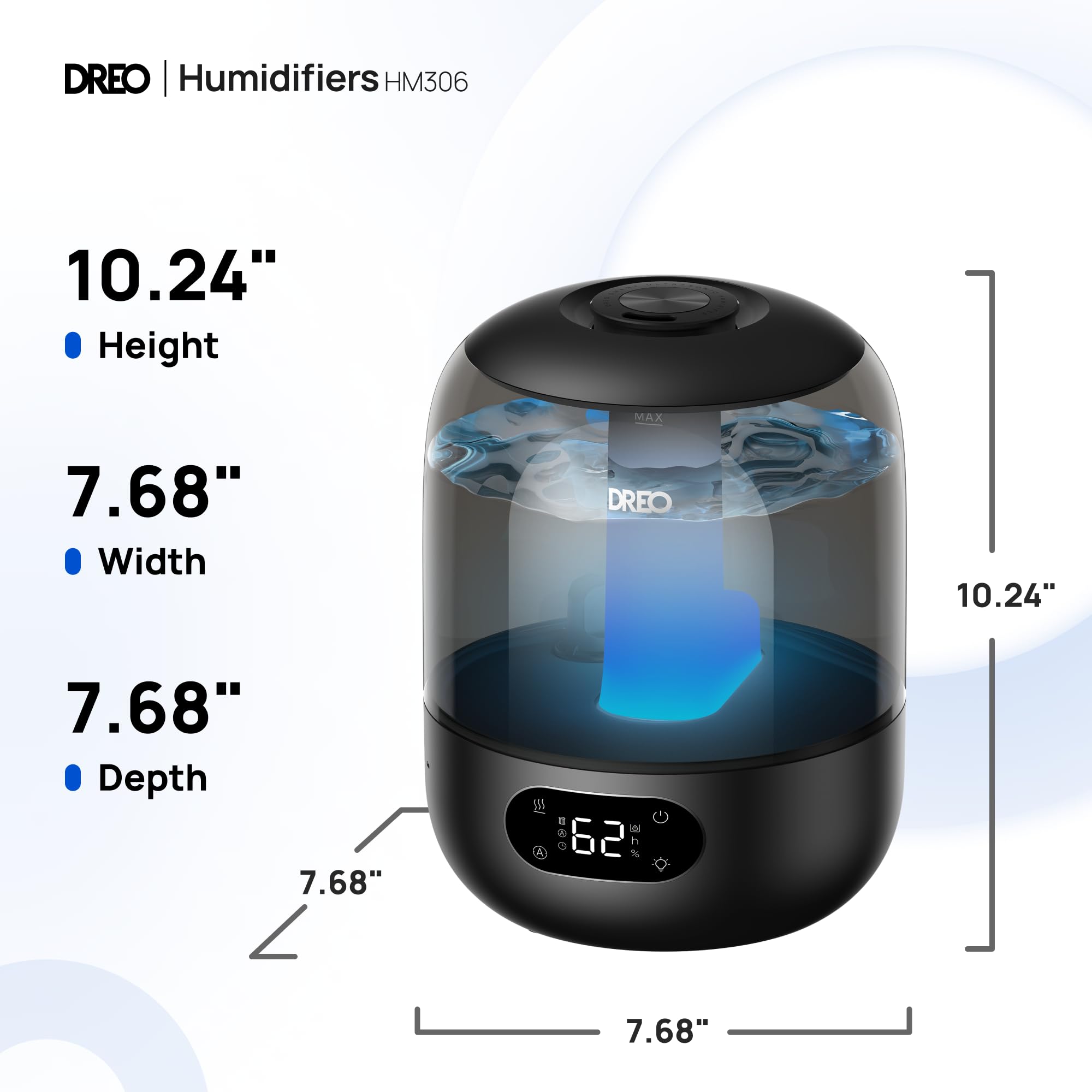 DREO Humidifiers for Bedroom, 3L Top Fill 30H & 26dB Quiet Runtime for Large Room, Cool Mist Ultrasonic Humidifier with Humidity Sensor, Night Light for Home, Baby, Nursery, Plants, 360° Nozzle, Black - FUN GUY WORLD FUN GUY WORLD FUN GUY WORLD B0DG8YPRF2 B0DG8YPRF2 Snow White DREO Humidifiers for Bedroom, 3L Top Fill 30H & 26dB Quiet Runtime for Large Room, Cool Mist Ultrasonic Humidifier with Humidity Sensor, Night Light for Home, Baby, Nursery, Plants, 360° Nozzle, Black FUN GUY WORLD FUN GUY