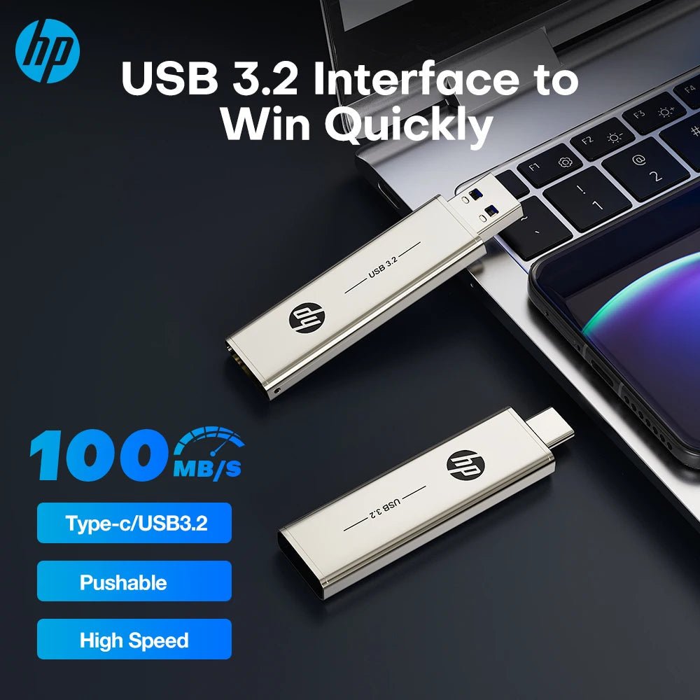 HP Metal Flash Drive USB3.2 Pendrive 32GB 64GB 128GB 256GB Type - C High Speed Memory Stick Rotating USB Stick For PC Cars Car - FUN GUY WORLD FUN GUYS SHOP FUN GUY WORLD 14:193Only USB3.2;26:5116  Only USB3.2 32 GB HP Metal Flash Drive USB3.2 Pendrive 32GB 64GB 128GB 256GB Type - C High Speed Memory Stick Rotating USB Stick For PC Cars Car FUN GUYS SHOP FUN GUY WORLD