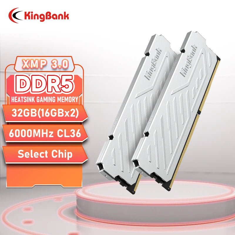 KingBank Silver DDR5 RAM 32GB Kit (2x16GB) 6000MHz Overclocking Desktop Gaming Memory Intel XMP 3.0 & AMD Expo Compatible - FUN GUY WORLD FUN GUYS SHOP FUN GUY WORLD 400045410:12107316GBx2 6000MHz  16GBx2 6000MHz KingBank Silver DDR5 RAM 32GB Kit (2x16GB) 6000MHz Overclocking Desktop Gaming Memory Intel XMP 3.0 & AMD Expo Compatible FUN GUYS SHOP FUN GUY WORLD