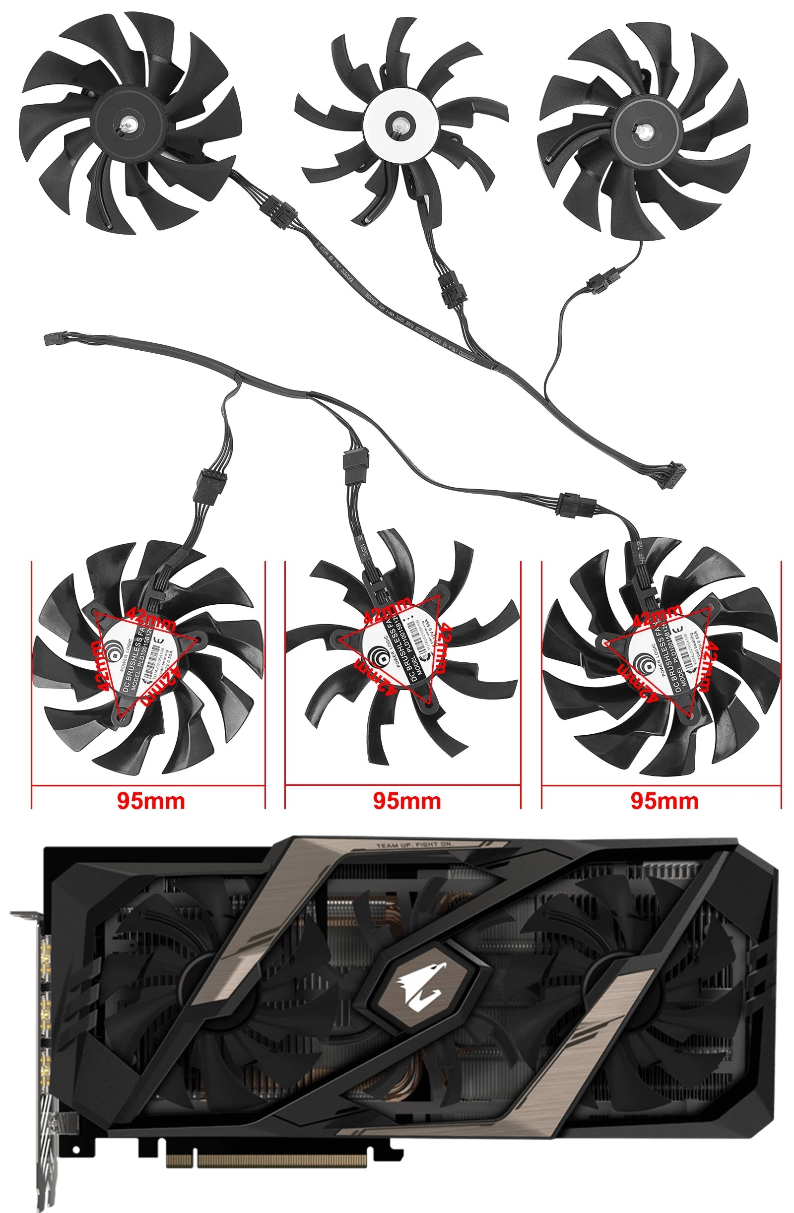 New Original 95MM PLD10015B12H Cooling Fan Replacment For Gigabyte AORUS GeForce RTX 2060 2070 2080 Ti SUPER 8G Graphics Card - FUN GUY WORLD FUN GUYS SHOP FUN GUY WORLD 14:175Fan - A  Fan - A New Original 95MM PLD10015B12H Cooling Fan Replacment For Gigabyte AORUS GeForce RTX 2060 2070 2080 Ti SUPER 8G Graphics Card FUN GUYS SHOP FUN GUY WORLD