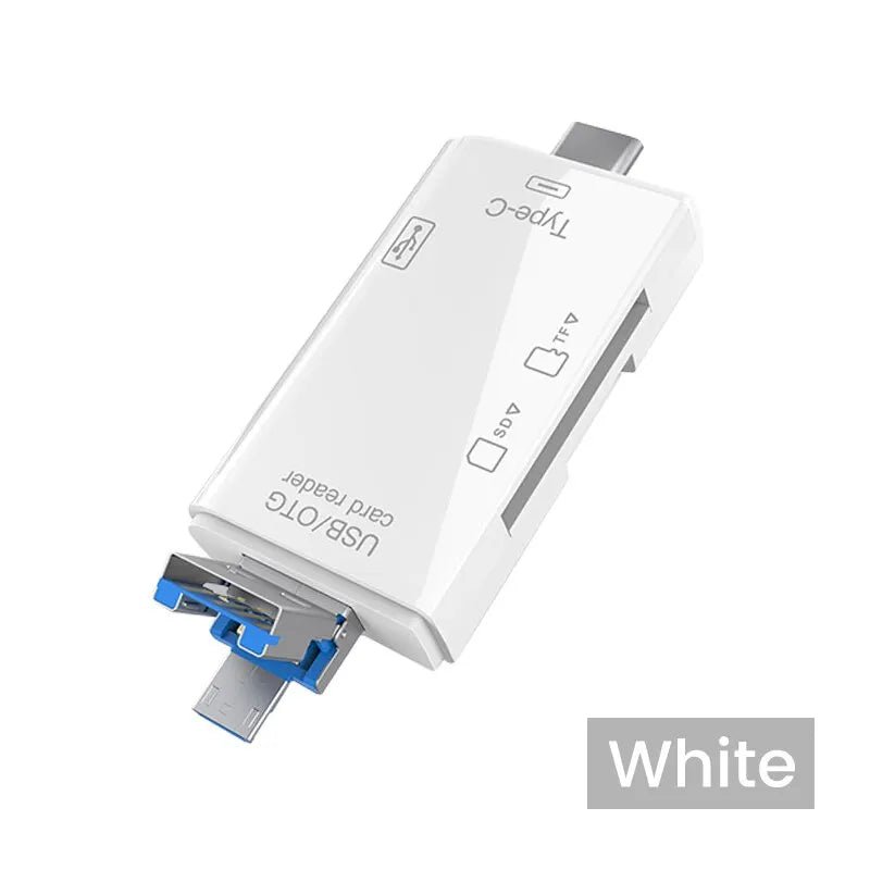 Otg Type C Card Reader Usb 2 0 Tf Mirco Sd Smart Memory Flash Memory Adapter Mini Mobile Phone Accessories 6in1 - FUN GUY WORLD FUN GUYS SHOP FUN GUY WORLD 14:29  WHITE Otg Type C Card Reader Usb 2 0 Tf Mirco Sd Smart Memory Flash Memory Adapter Mini Mobile Phone Accessories 6in1 FUN GUYS SHOP FUN GUY WORLD