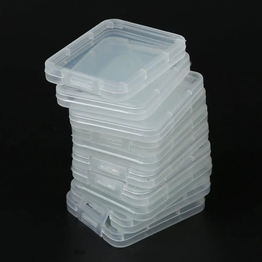 Premium Popular 10 pieces Plastic Memory Card Box Case SDHC XD MMC CF Storage Case Transparent Convenient - FUN GUYS SHOP FUN GUYS SHOP FUN GUYS SHOP <none>  Premium Popular 10 pieces Plastic Memory Card Box Case SDHC XD MMC CF Storage Case Transparent Convenient