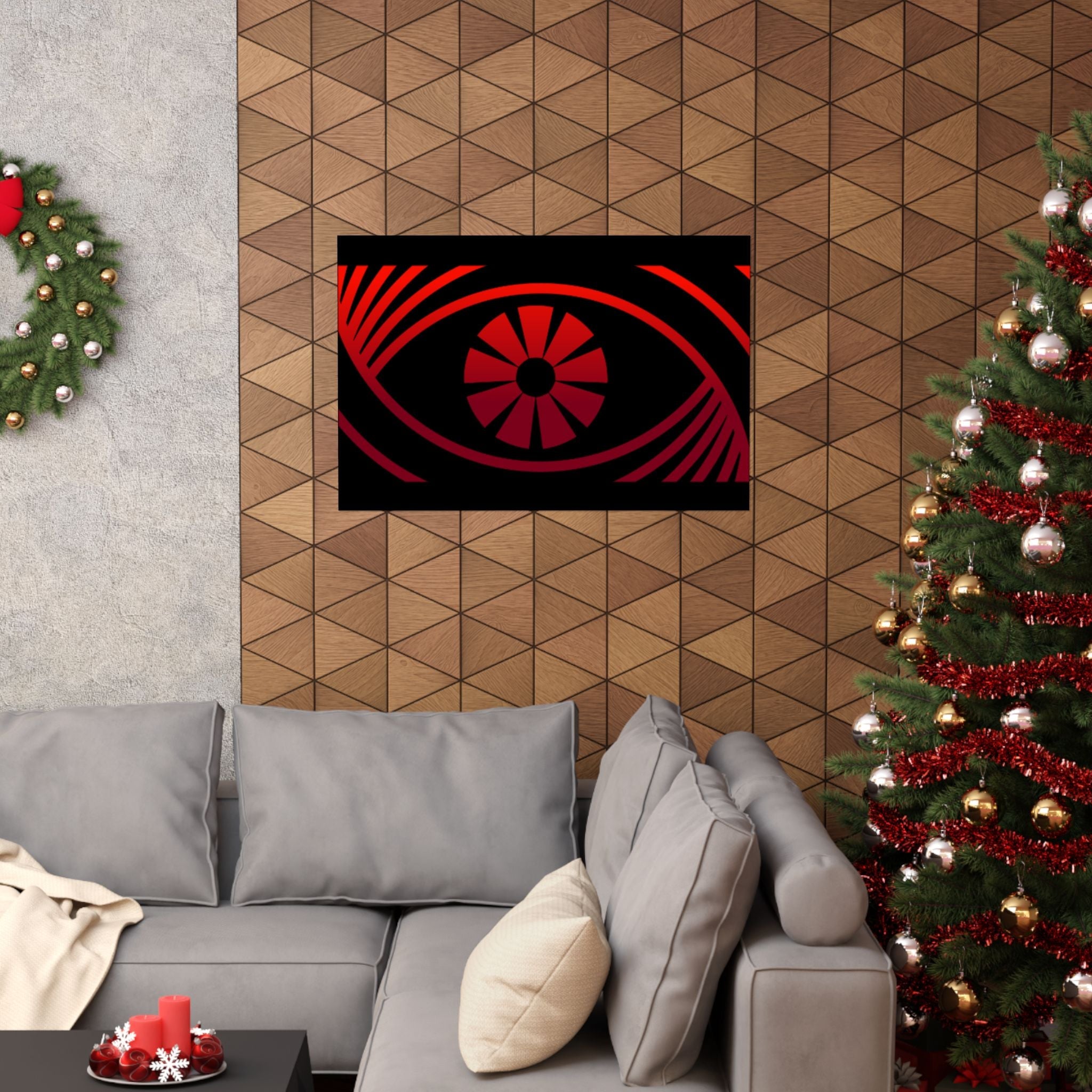 Red Eye Graphic Poster — Matte Horizontal Art Print - FUN GUY WORLD Poster Printify FUN GUY WORLD 14644117845194402100  18" x 18" Matte Red Eye Graphic Poster — Matte Horizontal Art Print Printify Poster FUN GUY WORLD