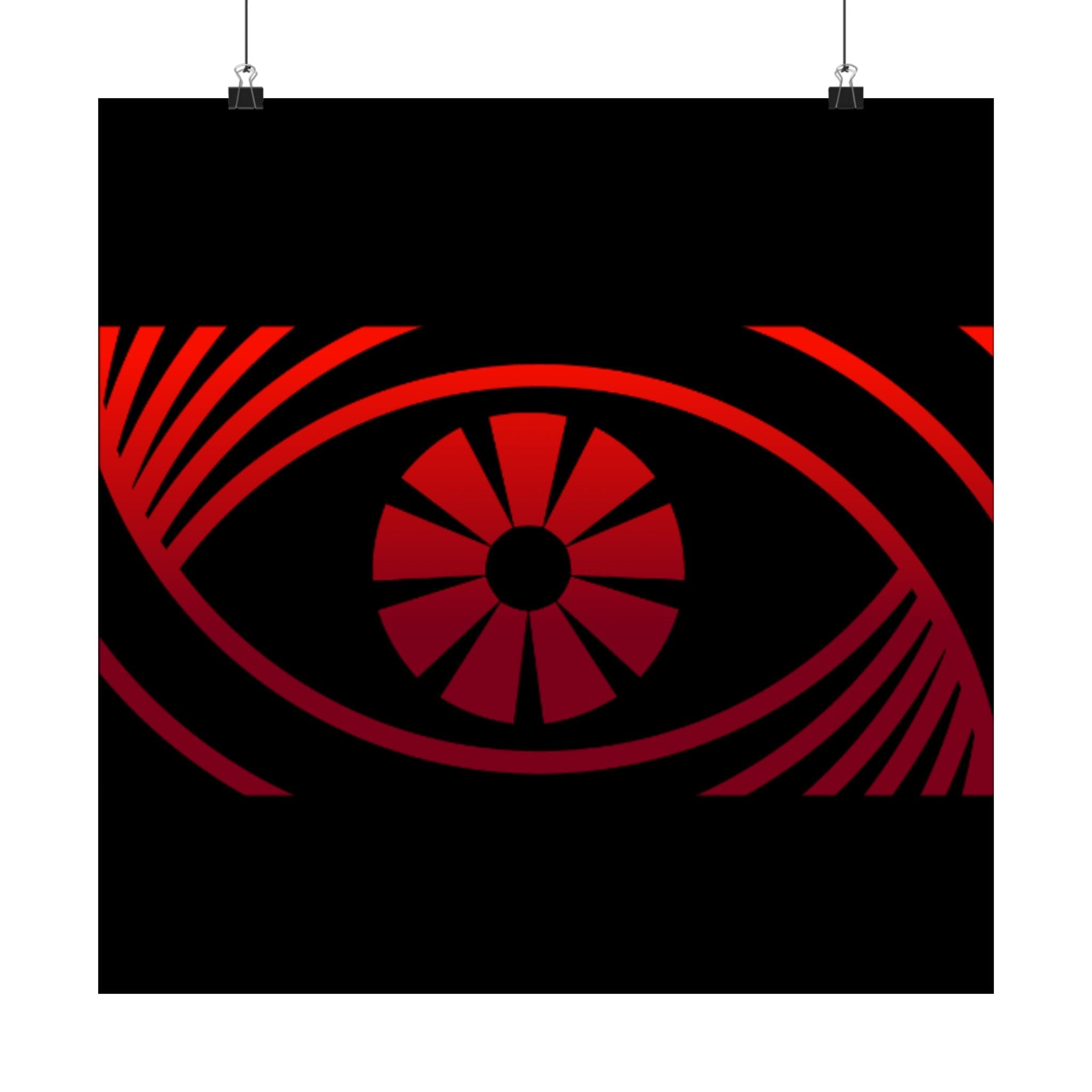 Red Eye Graphic Poster — Matte Horizontal Art Print - FUN GUY WORLD Poster Printify FUN GUY WORLD 14644117845194402100  18" x 18" Matte Red Eye Graphic Poster — Matte Horizontal Art Print Printify Poster FUN GUY WORLD