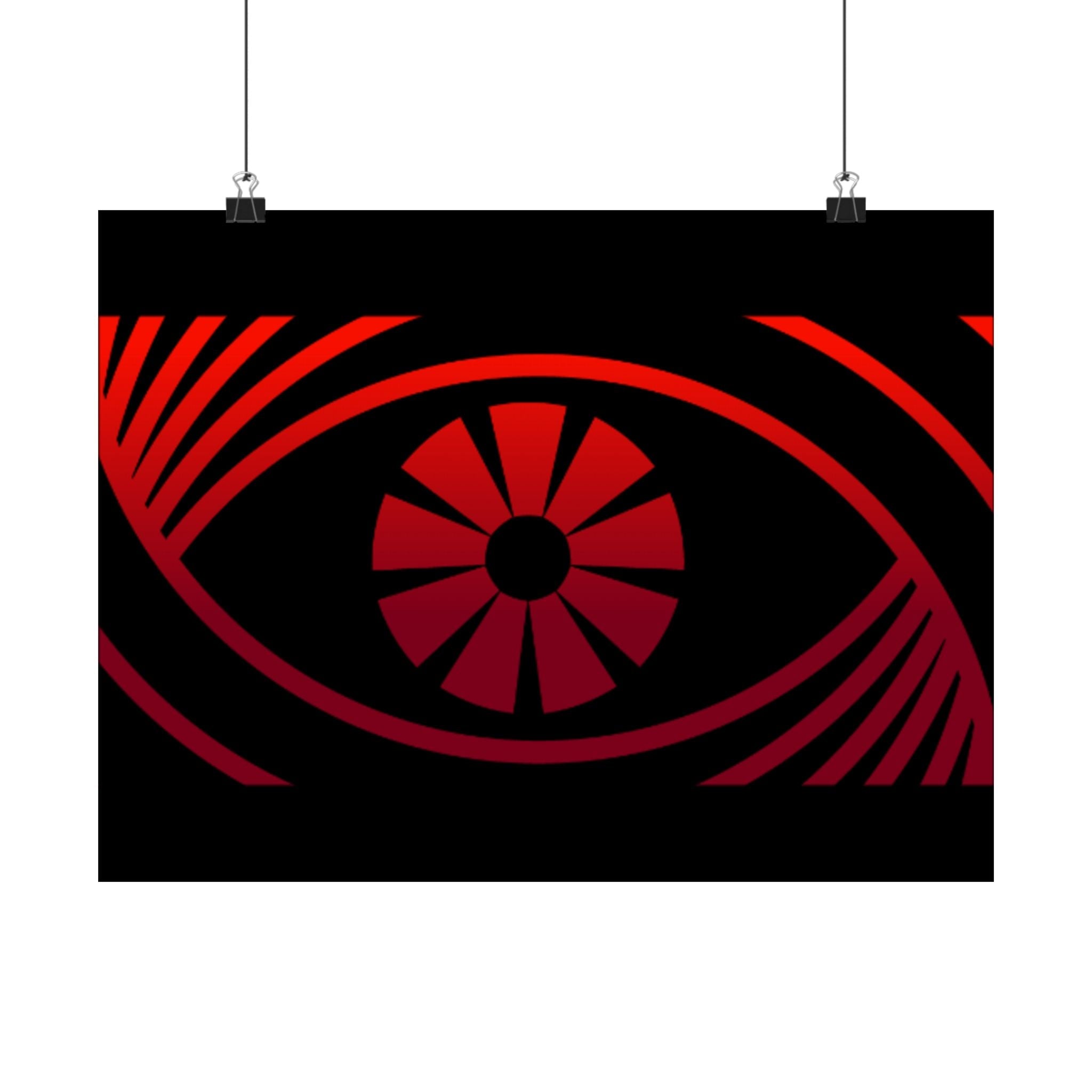 Red Eye Graphic Poster — Matte Horizontal Art Print - FUN GUY WORLD Poster Printify FUN GUY WORLD 21760466121251987326  16" x 12" Matte Red Eye Graphic Poster — Matte Horizontal Art Print Printify Poster FUN GUY WORLD