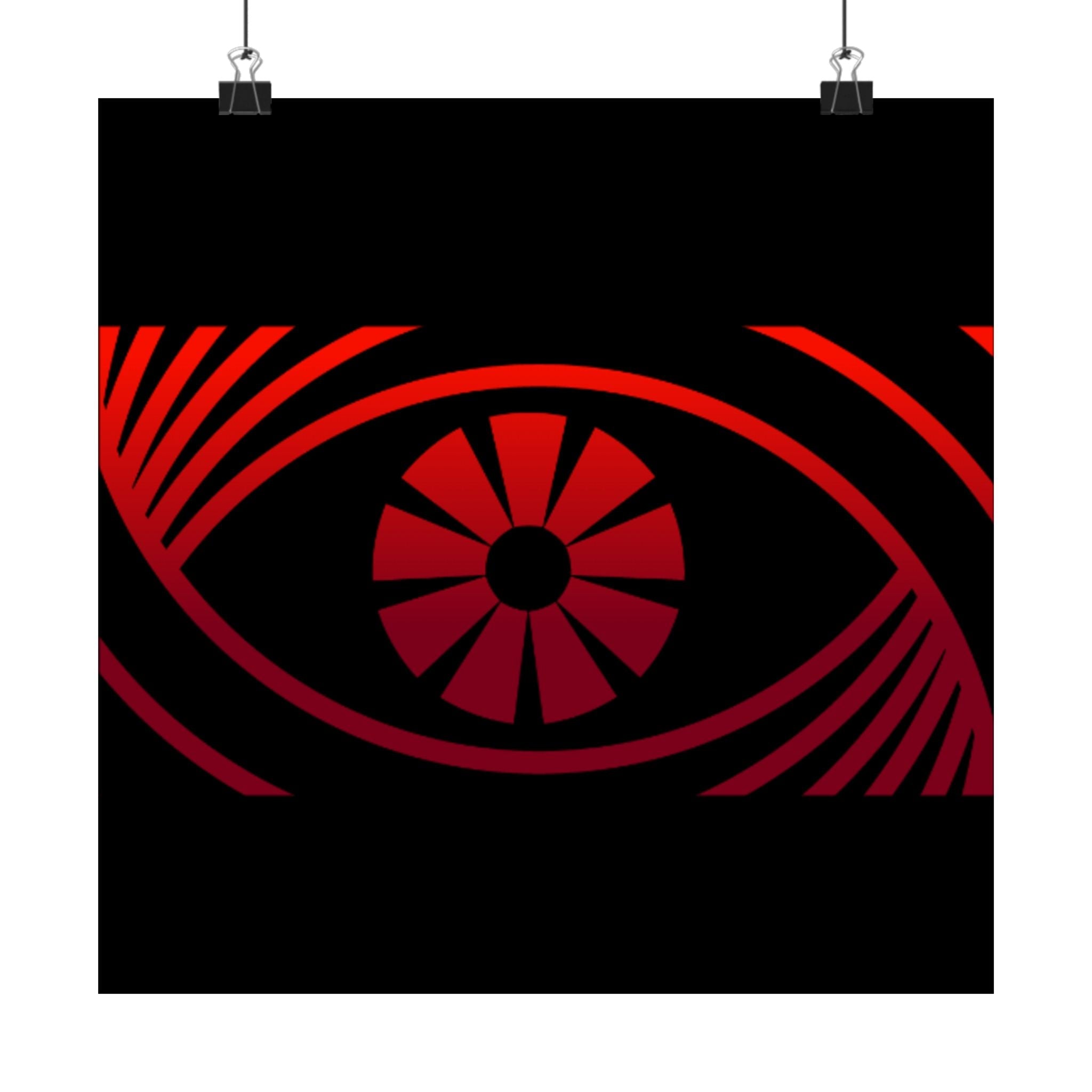 Red Eye Graphic Poster — Matte Horizontal Art Print - FUN GUY WORLD Poster Printify FUN GUY WORLD 29781864251415785754  12" x 12" Matte Red Eye Graphic Poster — Matte Horizontal Art Print Printify Poster FUN GUY WORLD