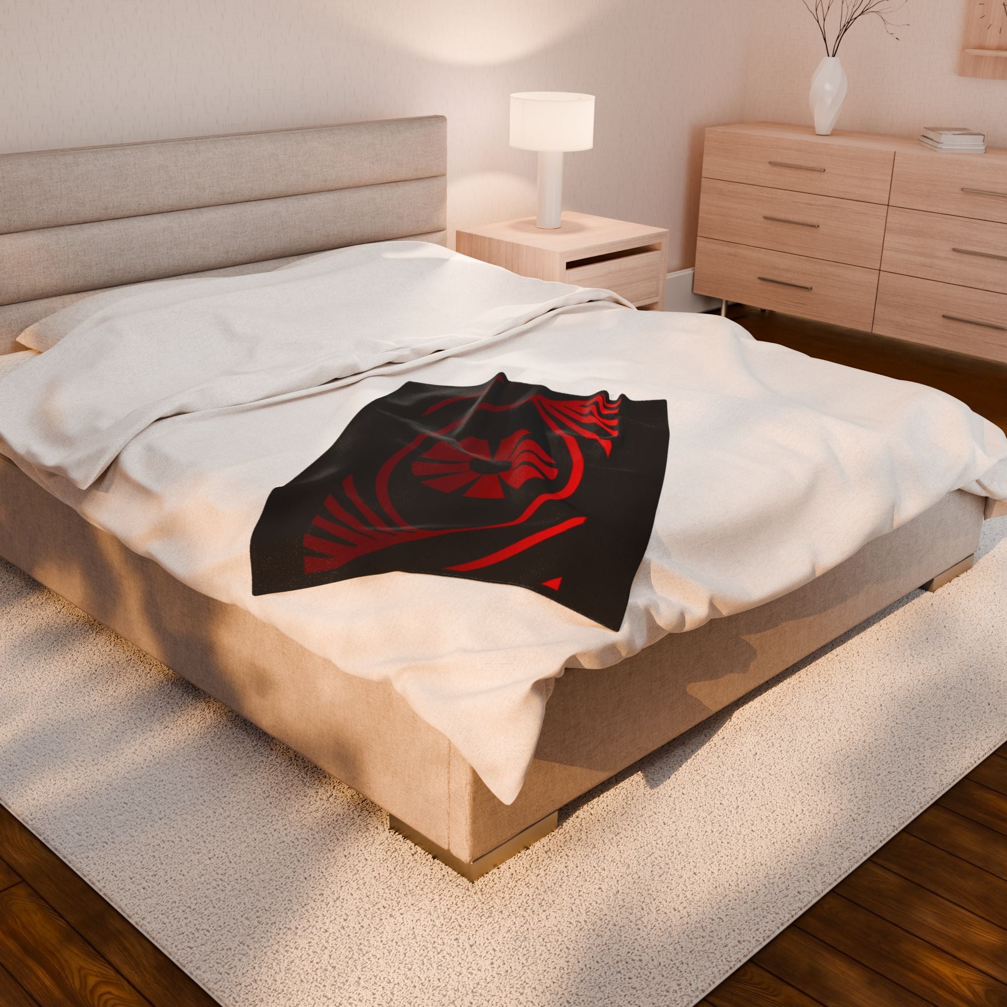 Red Eye Velveteen Plush Blanket — Cozy CYBRSYKO Throw for Home & Gifting - FUN GUY WORLD All Over Prints Printify FUN GUY WORLD 26795274733241688467  30" × 40" Red Eye Velveteen Plush Blanket — Cozy CYBRSYKO Throw for Home & Gifting Printify All Over Prints FUN GUY WORLD