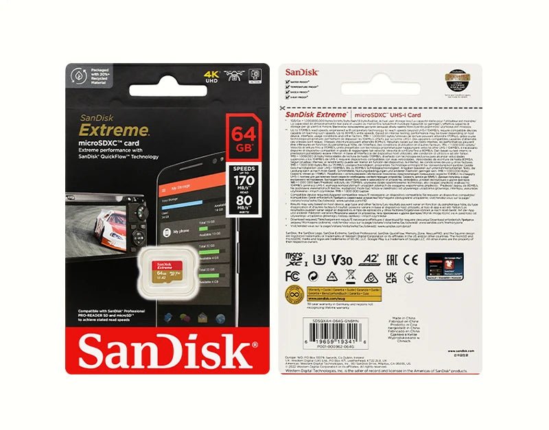 SanDisk Extreme U3 V30 A2 microSDXC Memory Card 1TB 512GB 256GB 128GB 64GB 32GB Class 10 Micro SD Card Microsd Flash TF Cards - FUN GUY WORLD FUN GUYS SHOP FUN GUY WORLD 26:200002719256GB  256GB SanDisk Extreme U3 V30 A2 microSDXC Memory Card 1TB 512GB 256GB 128GB 64GB 32GB Class 10 Micro SD Card Microsd Flash TF Cards FUN GUYS SHOP FUN GUY WORLD