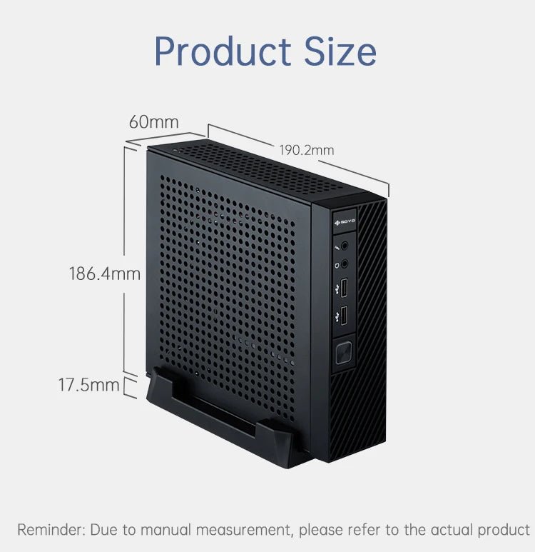 SOYO New Mini PC N5095 Intel 11th 8GB 16GB DDR4 M.2 256GB 512GB 1TB SSD Windows11/10 4K 60Hz HDMI VGA Office Gaming Computer - FUN GUY WORLD FUN GUYS SHOP FUN GUY WORLD 200007763:201336100;5:570000358GB RAM-256GB SSD  8GB RAM - 256GB SSD China Mainland SOYO New Mini PC N5095 Intel 11th 8GB 16GB DDR4 M.2 256GB 512GB 1TB SSD Windows11/10 4K 60Hz HDMI VGA Office Gaming Computer FUN GUYS SHOP FUN GUY WORLD