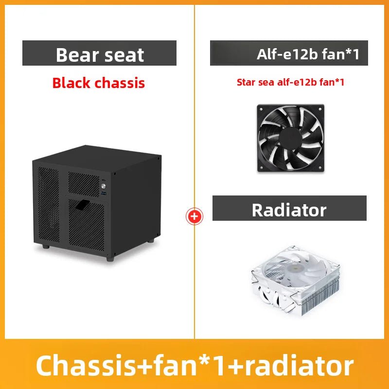 Ursa Minor 4 - bay NAS Chassis SFX Power Supply ITX Motherboard,9.9L Ultra - compact Size, 70mm Heat Sink - FUN GUY WORLD FUN GUYS SHOP FUN GUY WORLD 14:350850B-fan and Radiator  B - fan and Radiator Ursa Minor 4 - bay NAS Chassis SFX Power Supply ITX Motherboard,9.9L Ultra - compact Size, 70mm Heat Sink FUN GUYS SHOP FUN GUY WORLD