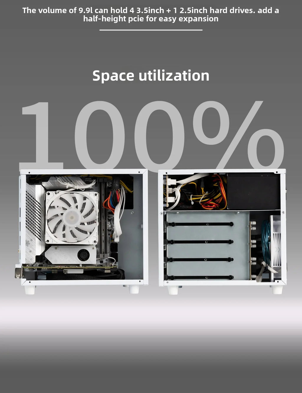 Ursa Minor 4 - bay NAS Chassis SFX Power Supply ITX Motherboard,9.9L Ultra - compact Size, 70mm Heat Sink - FUN GUY WORLD FUN GUYS SHOP FUN GUY WORLD 14:350853A Chassis White  A Chassis White Ursa Minor 4 - bay NAS Chassis SFX Power Supply ITX Motherboard,9.9L Ultra - compact Size, 70mm Heat Sink FUN GUYS SHOP FUN GUY WORLD