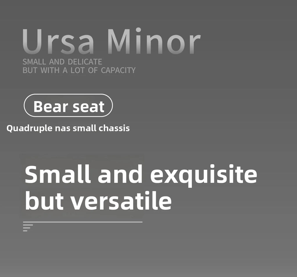 Ursa Minor 4 - bay NAS Chassis SFX Power Supply ITX Motherboard,9.9L Ultra - compact Size, 70mm Heat Sink - FUN GUY WORLD FUN GUYS SHOP FUN GUY WORLD 14:350853A Chassis White  A Chassis White Ursa Minor 4 - bay NAS Chassis SFX Power Supply ITX Motherboard,9.9L Ultra - compact Size, 70mm Heat Sink FUN GUYS SHOP FUN GUY WORLD