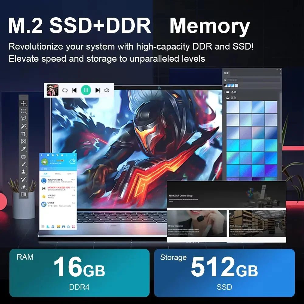 Windows 11 Pro 15.6" Laptop Computer Intel Celeron N4000 16GB DDR 1TB SSD Laptops Office Computer PC Fingerprint Unlock Notebook - FUN GUY WORLD FUN GUYS SHOP FUN GUY WORLD 14:350853;200000567:5969Intel Celeron N4000;200000605:20144103516GB RAM 1TB SSD;200007763:201336106  Silver Intel Celeron N4000 16GB RAM 1TB SSD|United States Windows 11 Pro 15.6" Laptop Computer Intel Celeron N4000 16GB DDR 1TB SSD Laptops Office Computer PC Fingerprint Unlock Notebook FUN GUYS SHOP FUN GUY WORLD