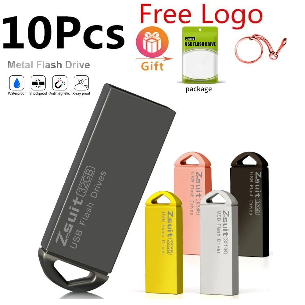 Zsuit New 10Pcs/Lot Free Logo 128GB USB Flash Pen Drives 4GB 8GB 16GB Waterproof Pendrive 64gb Memory Stick Metal U - disk Cle Usb - FUN GUY WORLD FUN GUYS SHOP FUN GUY WORLD 14:193Without chain;26:360660  512M Without chain Zsuit New 10Pcs/Lot Free Logo 128GB USB Flash Pen Drives 4GB 8GB 16GB Waterproof Pendrive 64gb Memory Stick Metal U - disk Cle Usb FUN GUYS SHOP FUN GUY WORLD